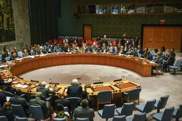 The U.N. Security Council in session
