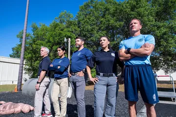 ICE officers during an enforcement operation