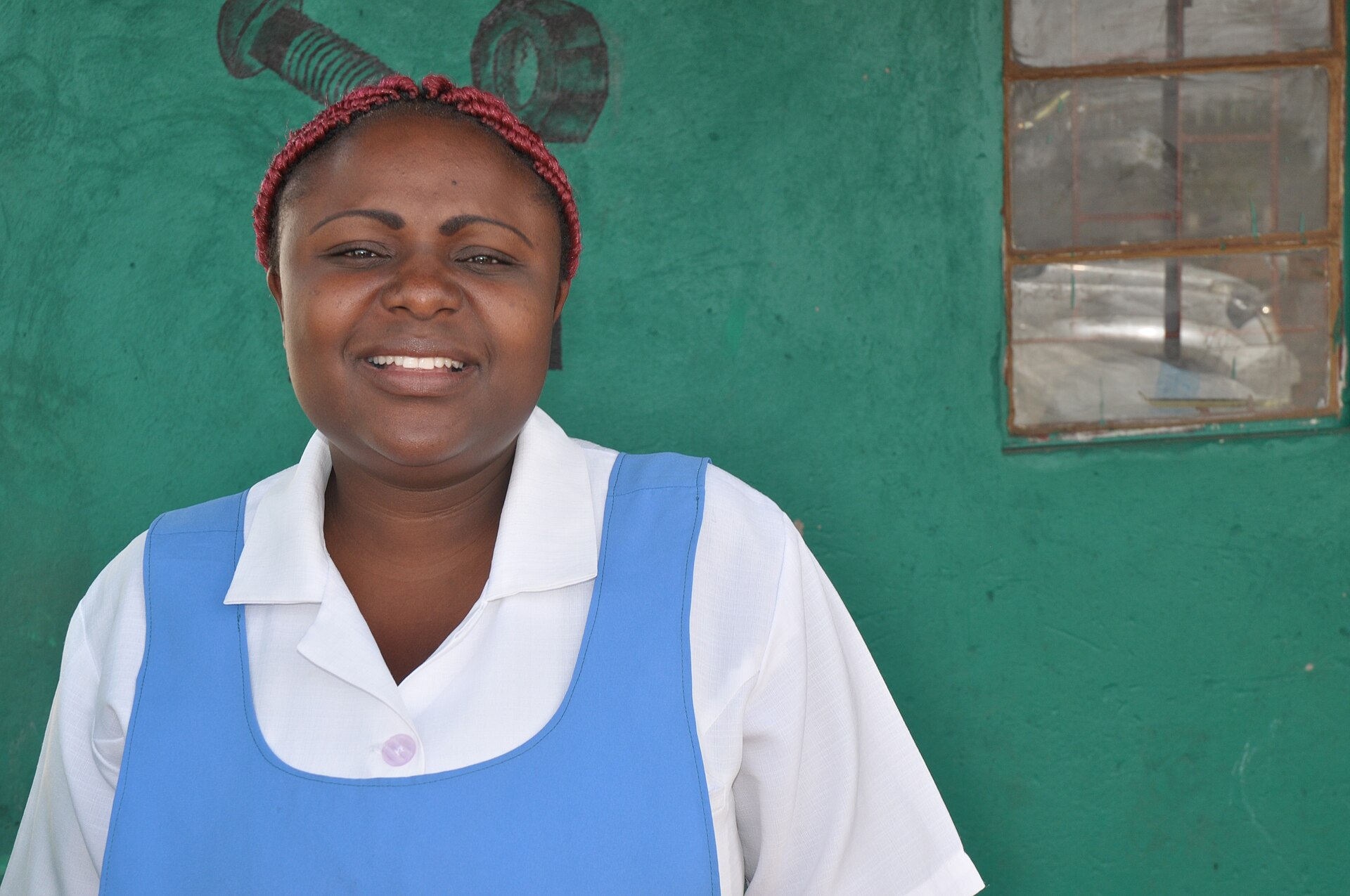A nurse midwife at a rural health center in Zambia